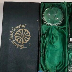 Galway Irish Crystal Claddagh Ring Paperweight/Letter Opener Set